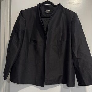 Dana Buchman Black 100% Silk Open-Front Blazer – Fully Lined – Women’s